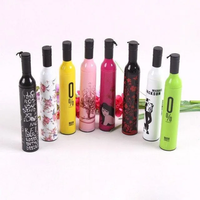 0518 Pocket Folding Wine Bottle Umbrella