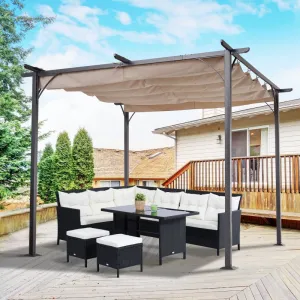 10' Outdoor Pergola Garden Gazebo - Beige