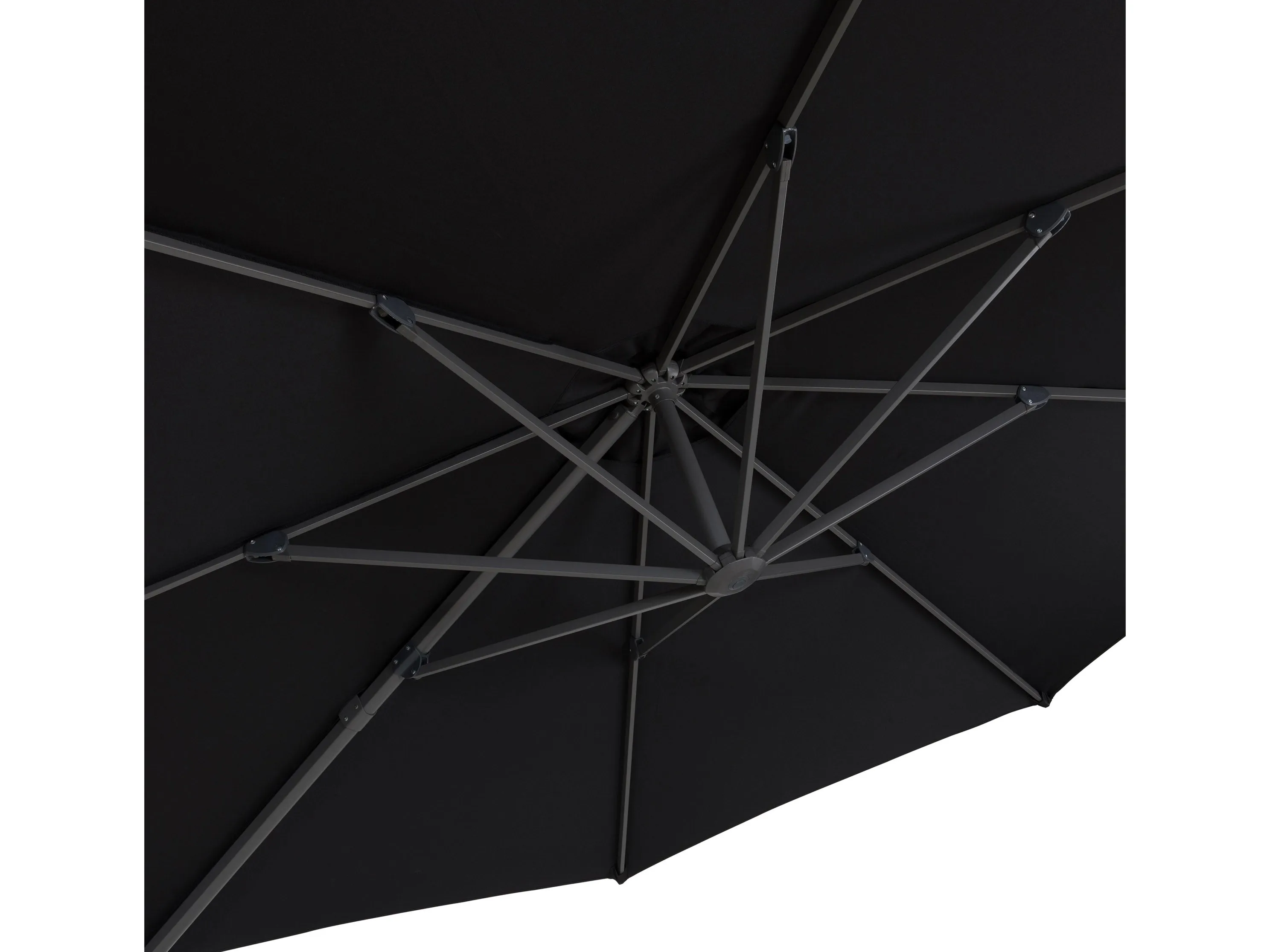 11.5ft Deluxe Offset Patio Umbrella - Black