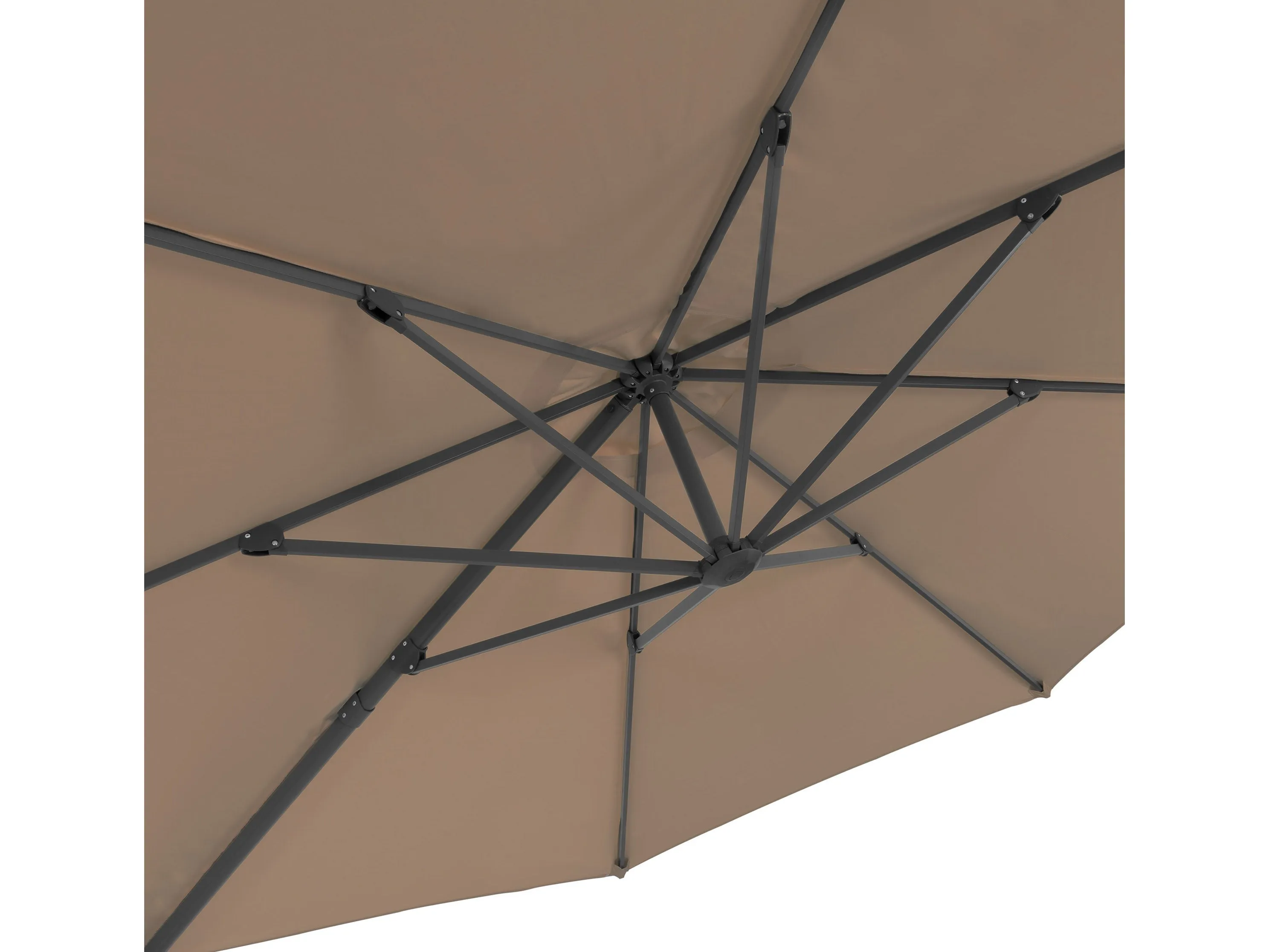 11.5ft Deluxe Offset Patio Umbrella - Brown