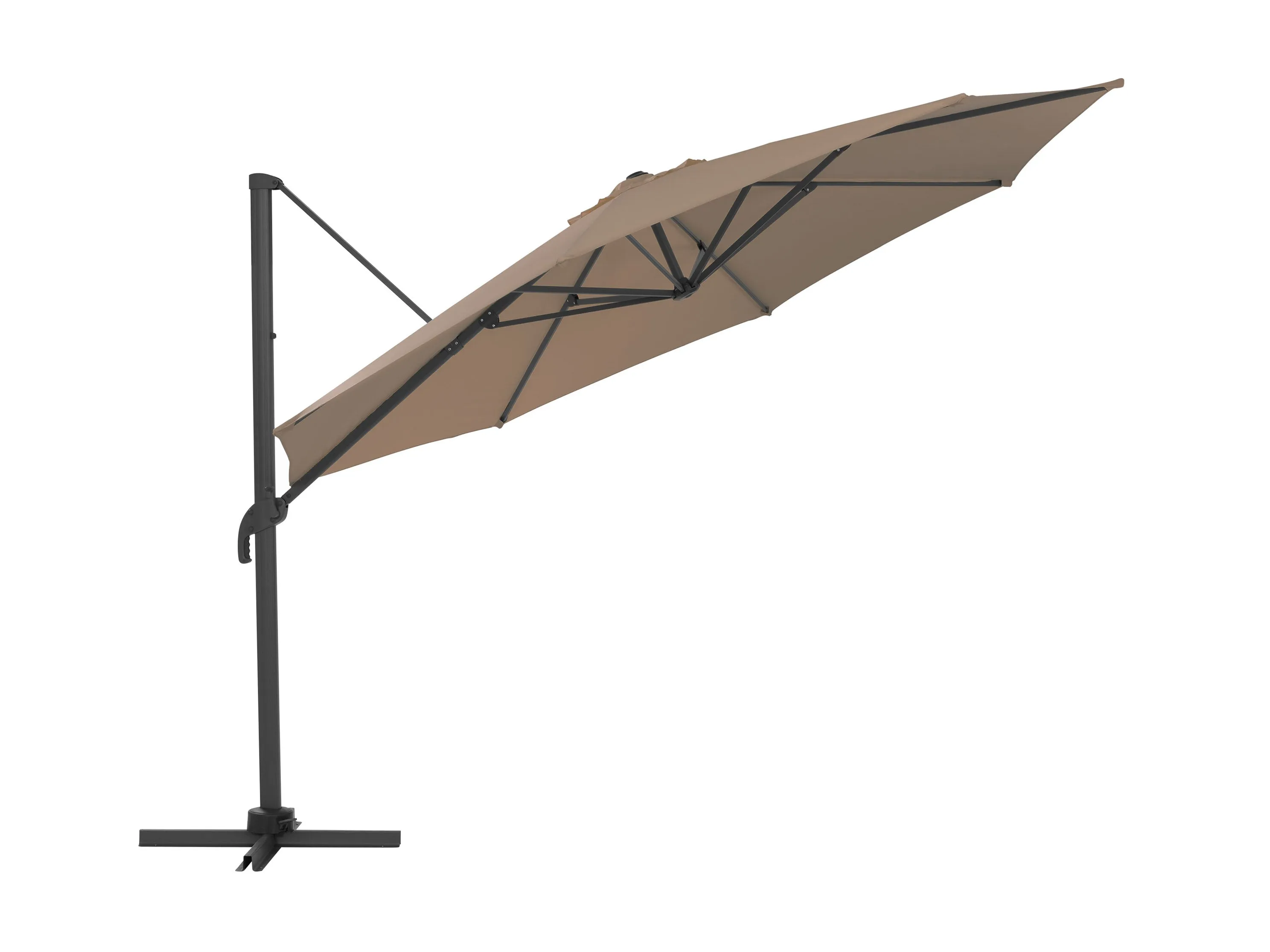 11.5ft Deluxe Offset Patio Umbrella - Brown