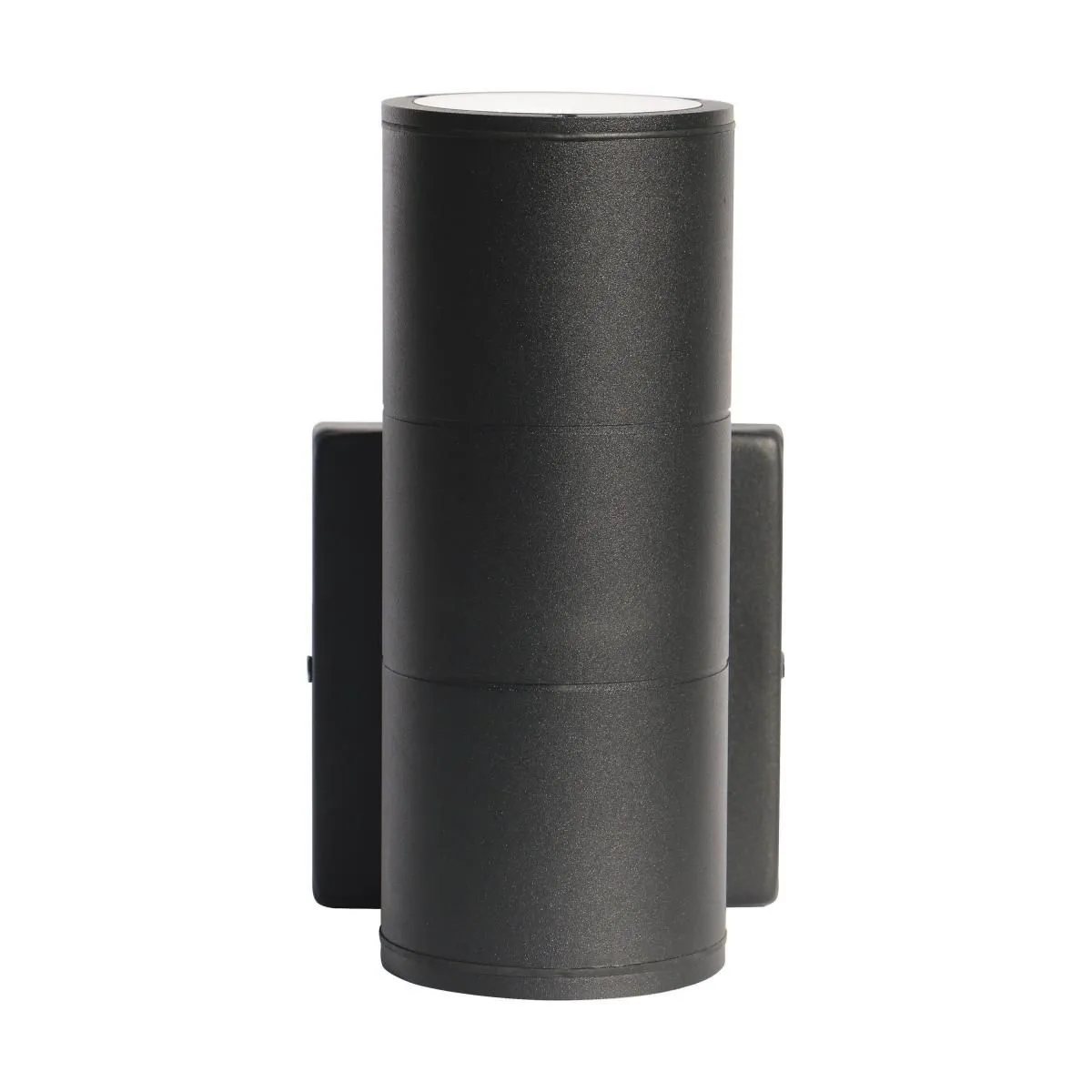 12 In 1 Light LED Outdoor Cylinder Wall Light Black Finish