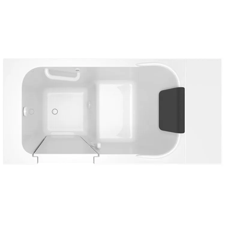 2848 Series 28"W x 48"L Gelcoat Walk-In Soaking Bathtub with Left-Hand Drain