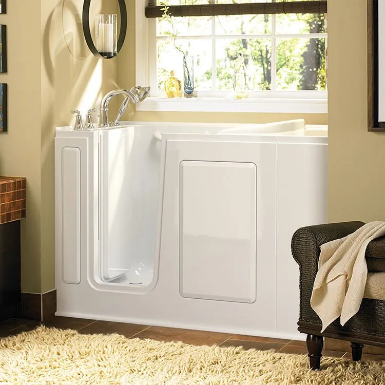 2848 Series 28"W x 48"L Gelcoat Walk-In Soaking Bathtub with Left-Hand Drain/Faucet