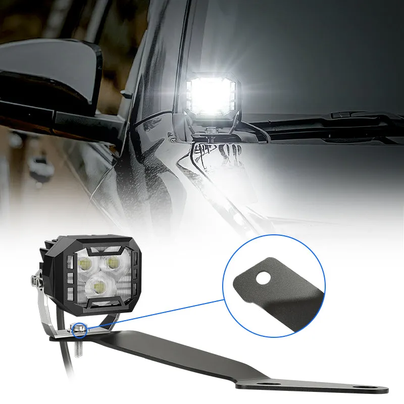 3 Inch LED Work Lights with Bracket for 2010-Later Toyota 4Runner | Horizon Series