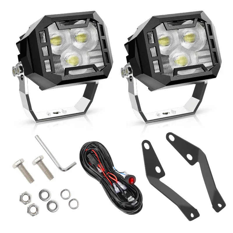 3 Inch LED Work Lights with Bracket for 2010-Later Toyota 4Runner | Horizon Series