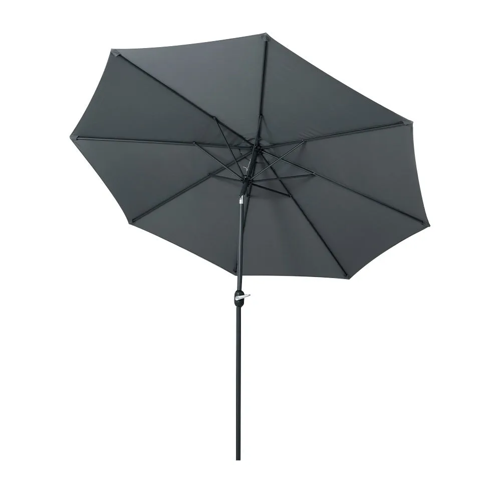 3m UV50  Outdoor Umbrella with Tilt - Charcoal, Instahut