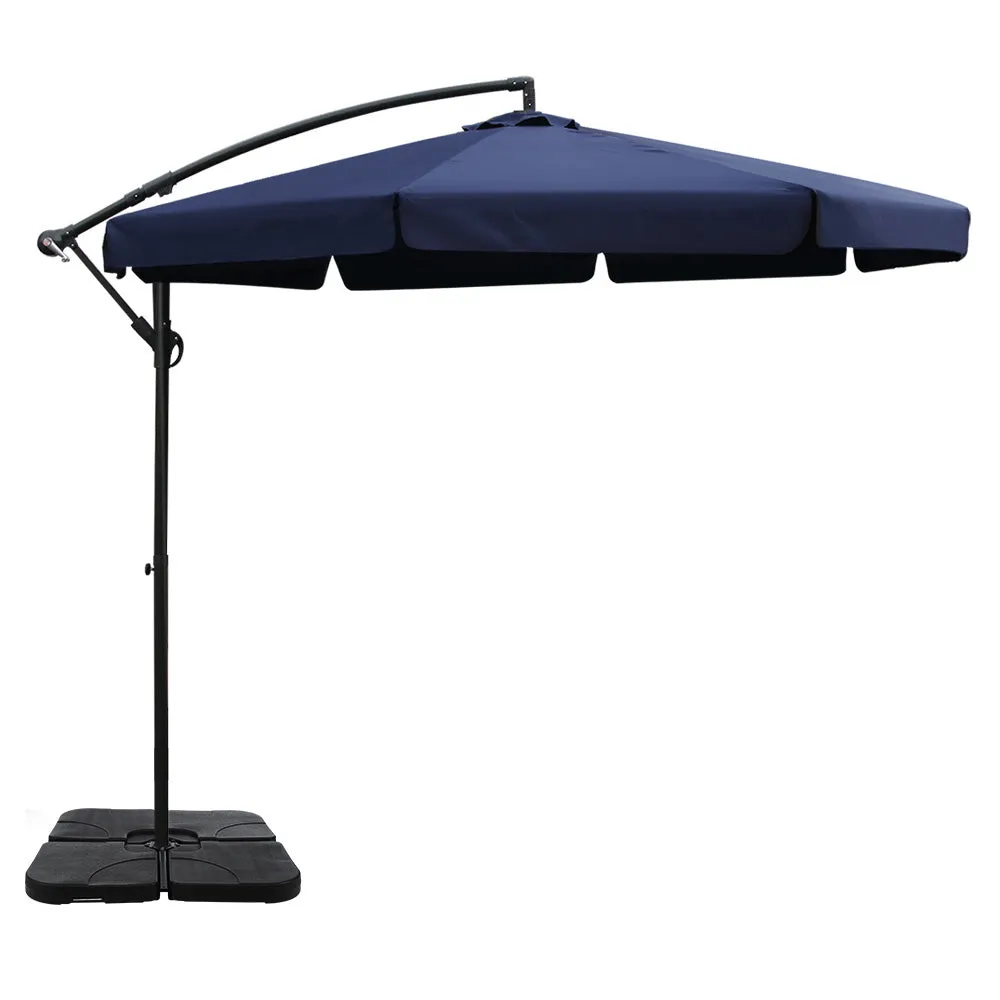 3m UV50  Waterproof Cantilever Umbrella w/Base - Instahut