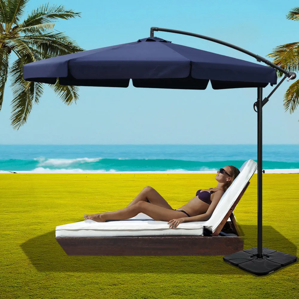 3m UV50  Waterproof Cantilever Umbrella w/Base - Instahut