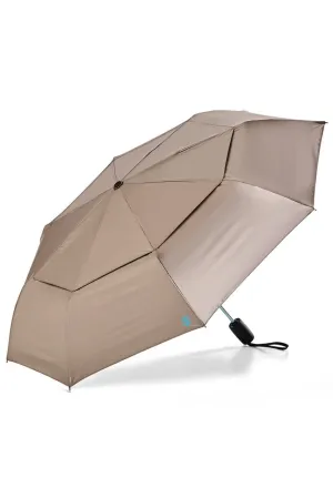 42 Inch Sodalis Travel Umbrella  |  Gold/Aqua Metallic