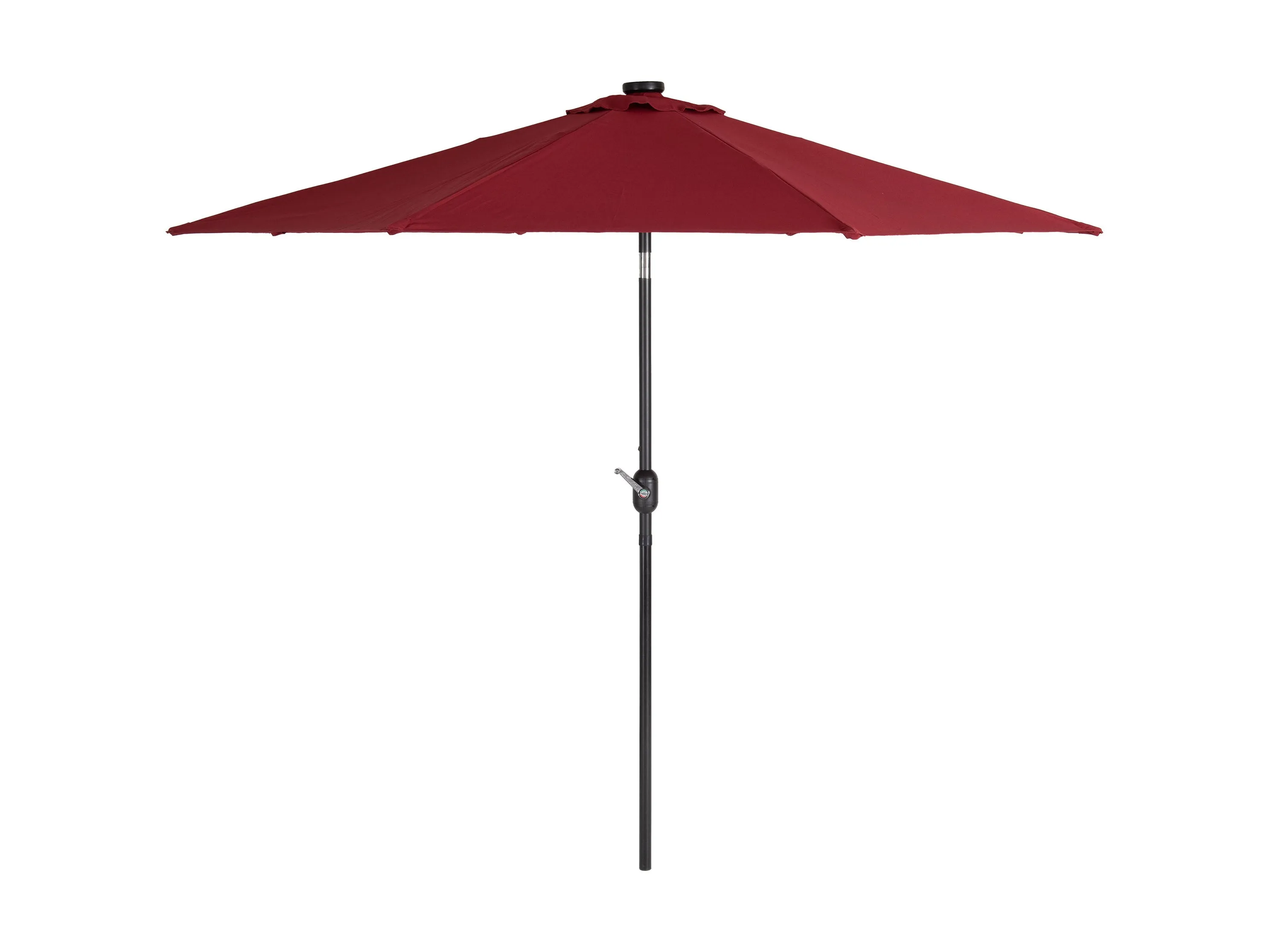 9ft Burgundy Patio Umbrella with Lights