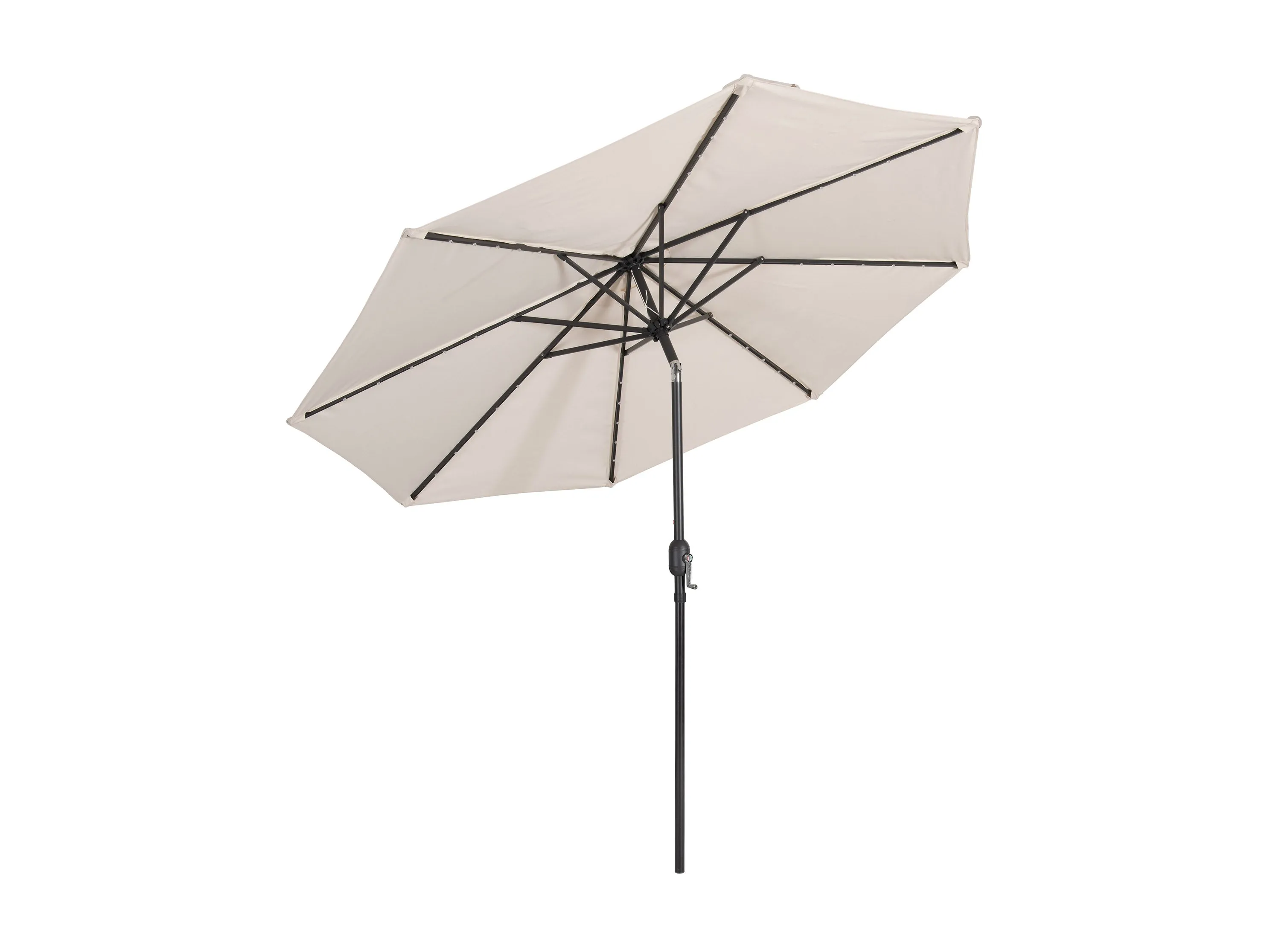 9ft White Patio Umbrella with Lights