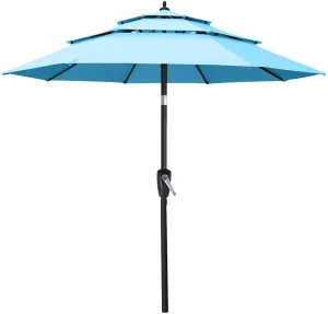 ABCCANOPY Outdoor 3 Tiers Patio UV Umbrella 9/10/11FT Table Umbrella