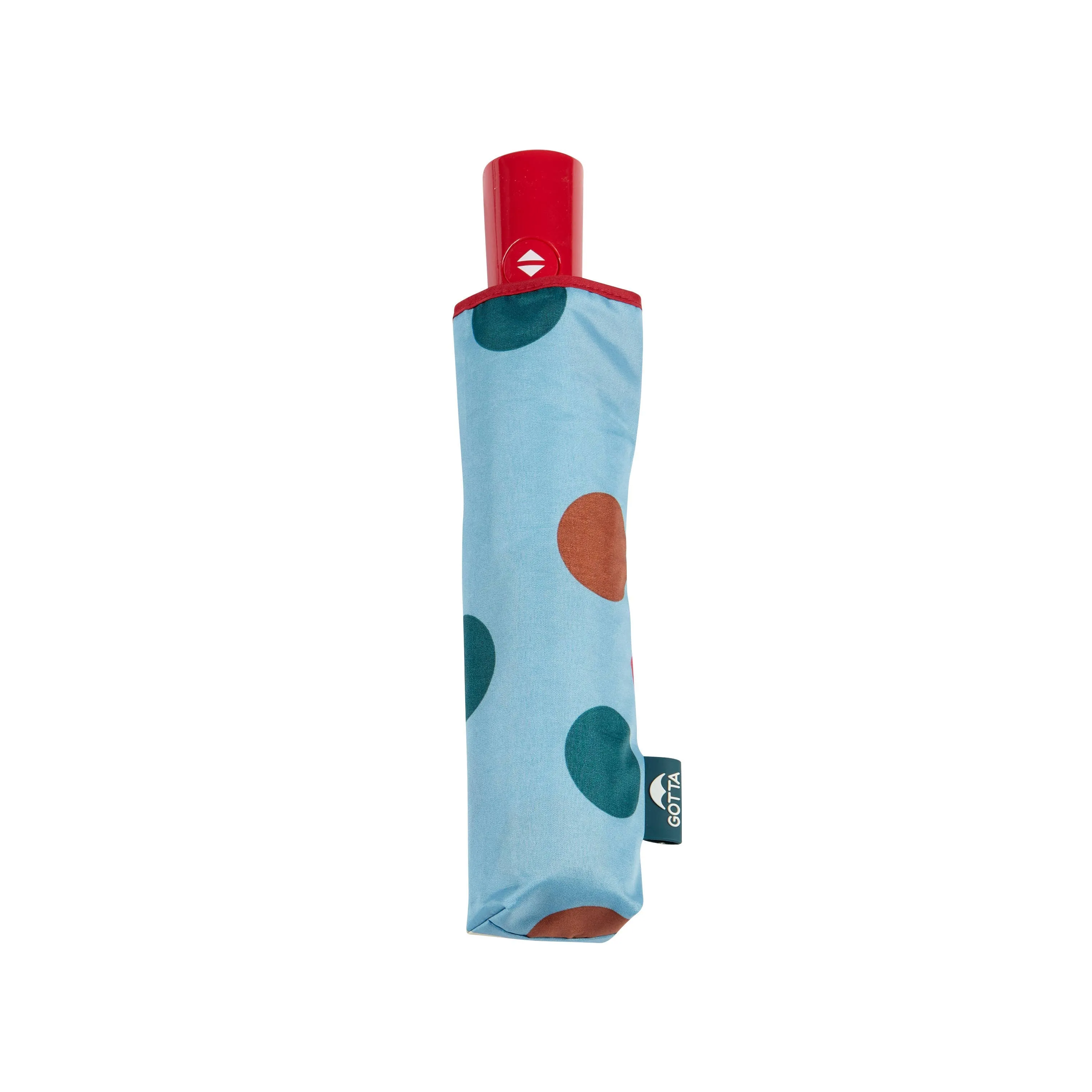 Auto Open/Close Travel Umbrella- Tri-Color Dots