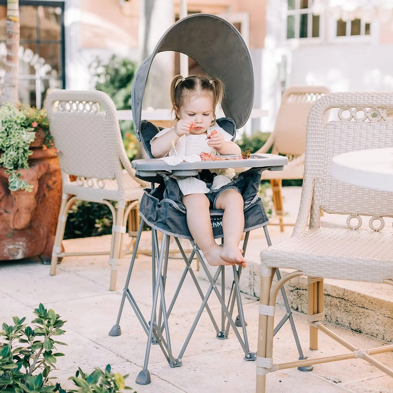 Baby Delight Go with Me Uplift Deluxe Portable High Chair with Canopy