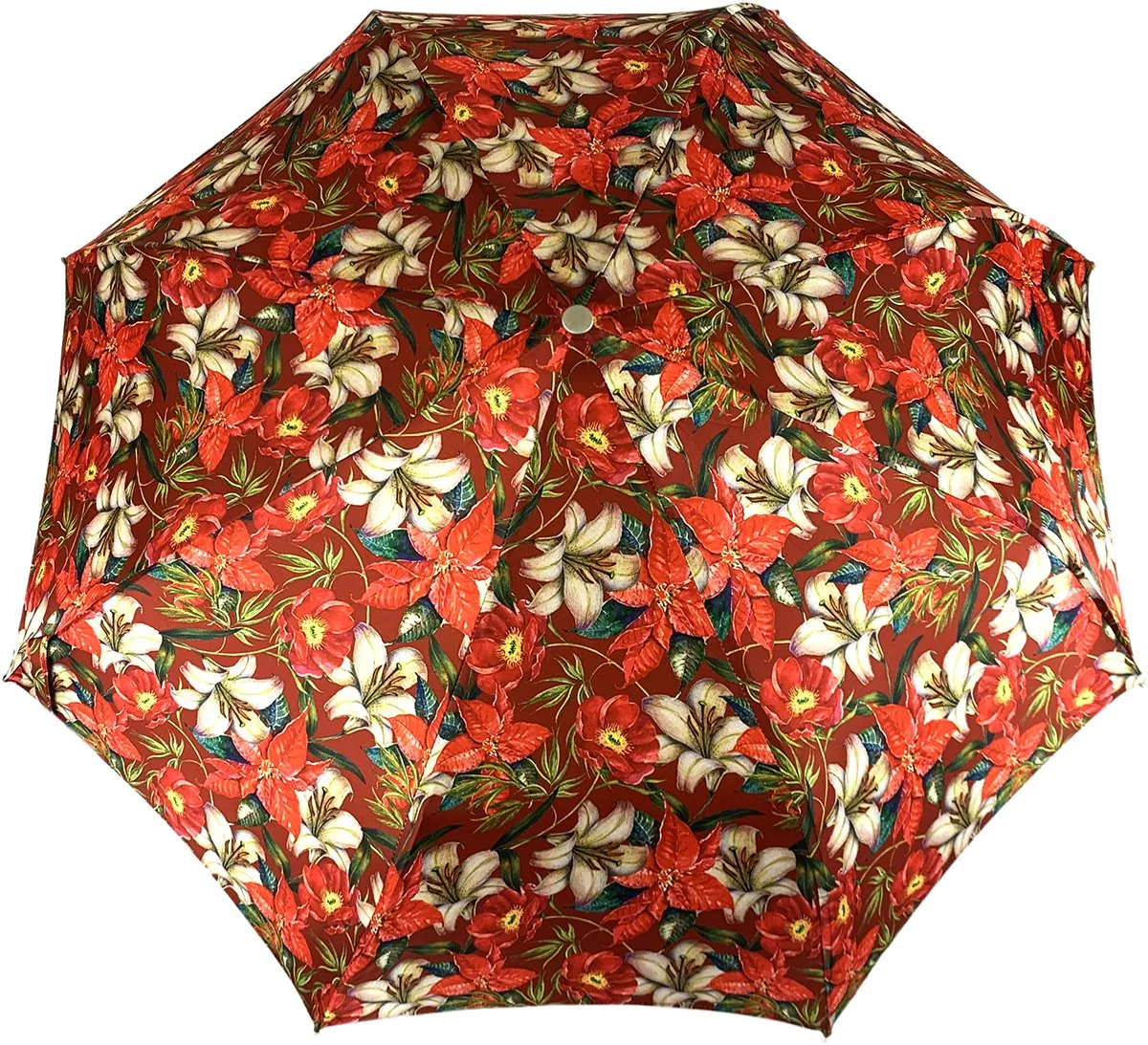 Beautiful Folding Umbrella With Flowers Pattern