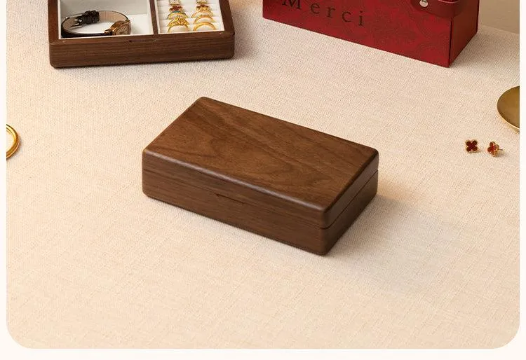 Black Walnut Portable Jewelry Box