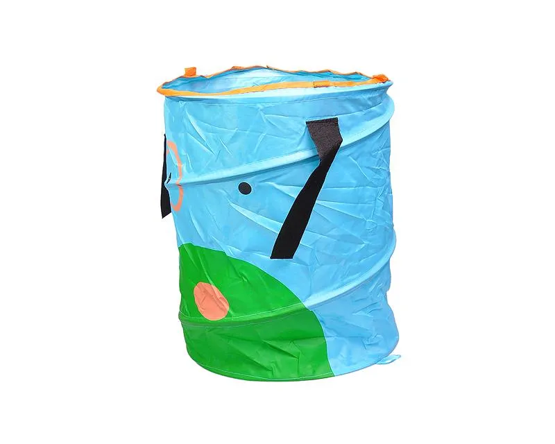 Cartoon Dog Foldable Pop-up Laundry Basket - Blue