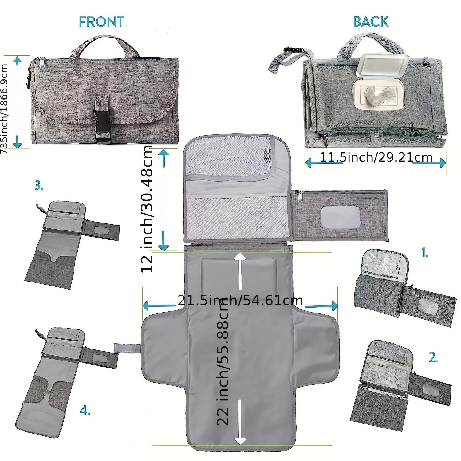 Changing Pad- Portable Diaper Changing Pad For Newborns