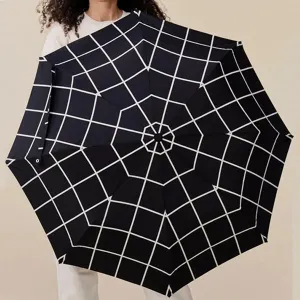 Duck Umbrella - Black Grid