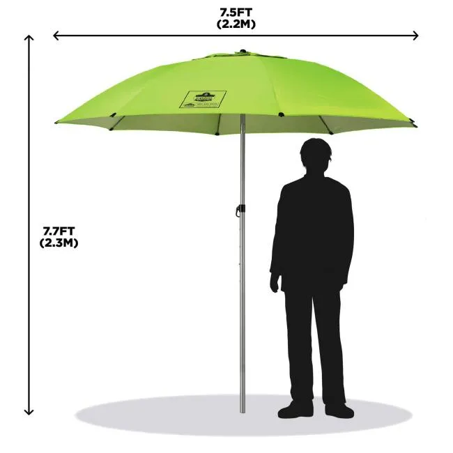 Ergodyne SHAX 6100 Lightweight Work Umbrella - Lime