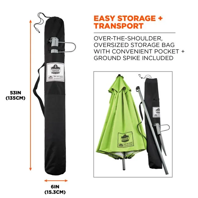 Ergodyne SHAX 6100 Lightweight Work Umbrella - Lime