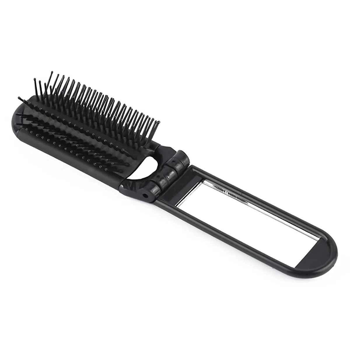 Foldable Travel Hair Comb with Mirror for Portable Styling