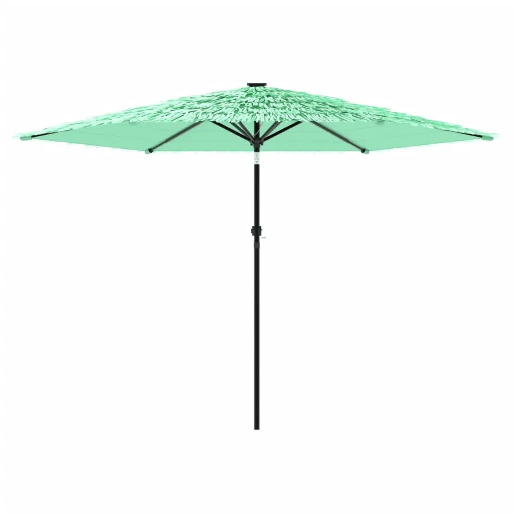 Garden Parasol with Steel Pole Green 288x288x225 cm