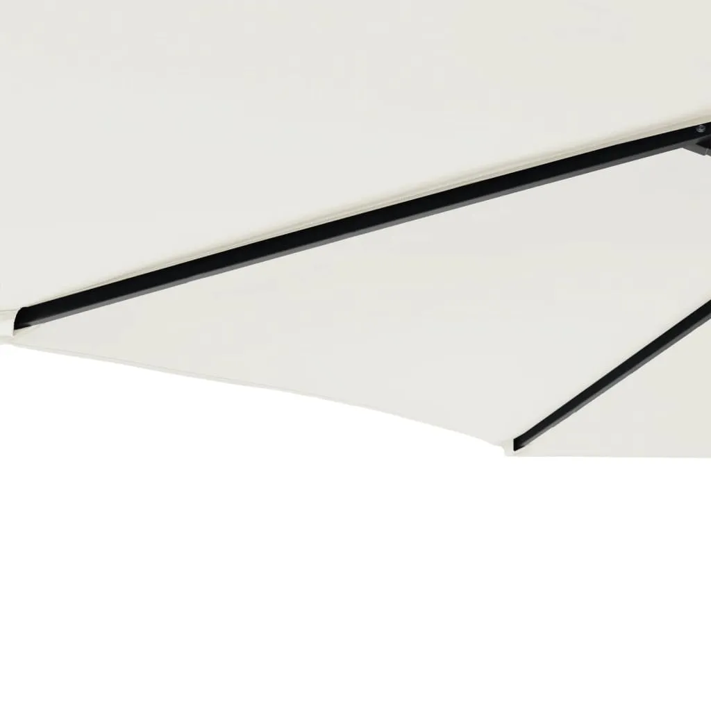 Garden Parasol with Steel Pole White 225x225x212 cm