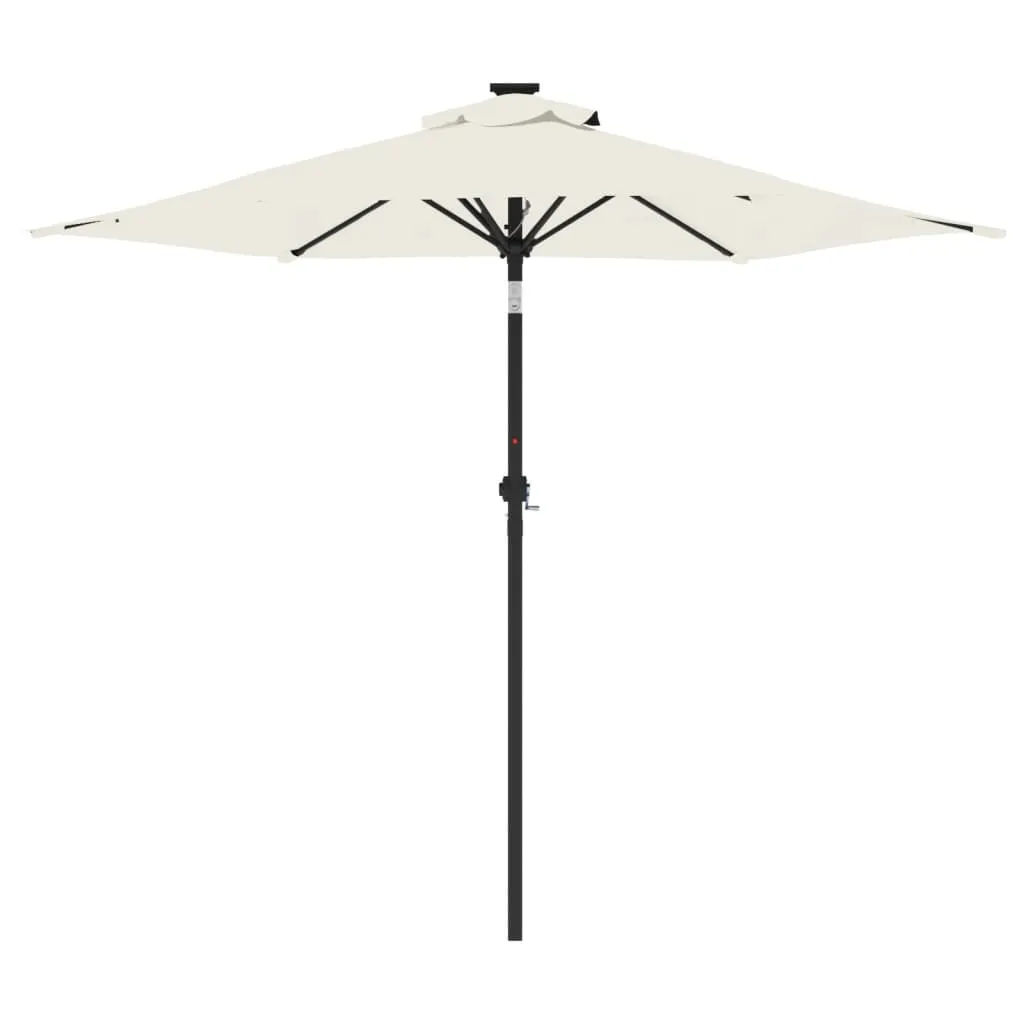 Garden Parasol with Steel Pole White 225x225x212 cm