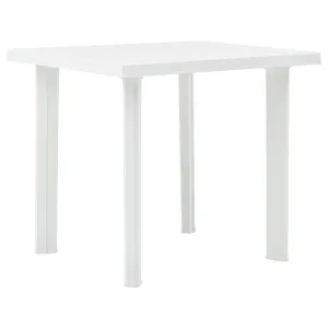 Garden Table White 80x75x72 cm Plastic