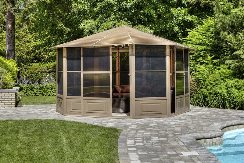 Gazebo Penguin  Florence Sand Solarium with Metal Roof