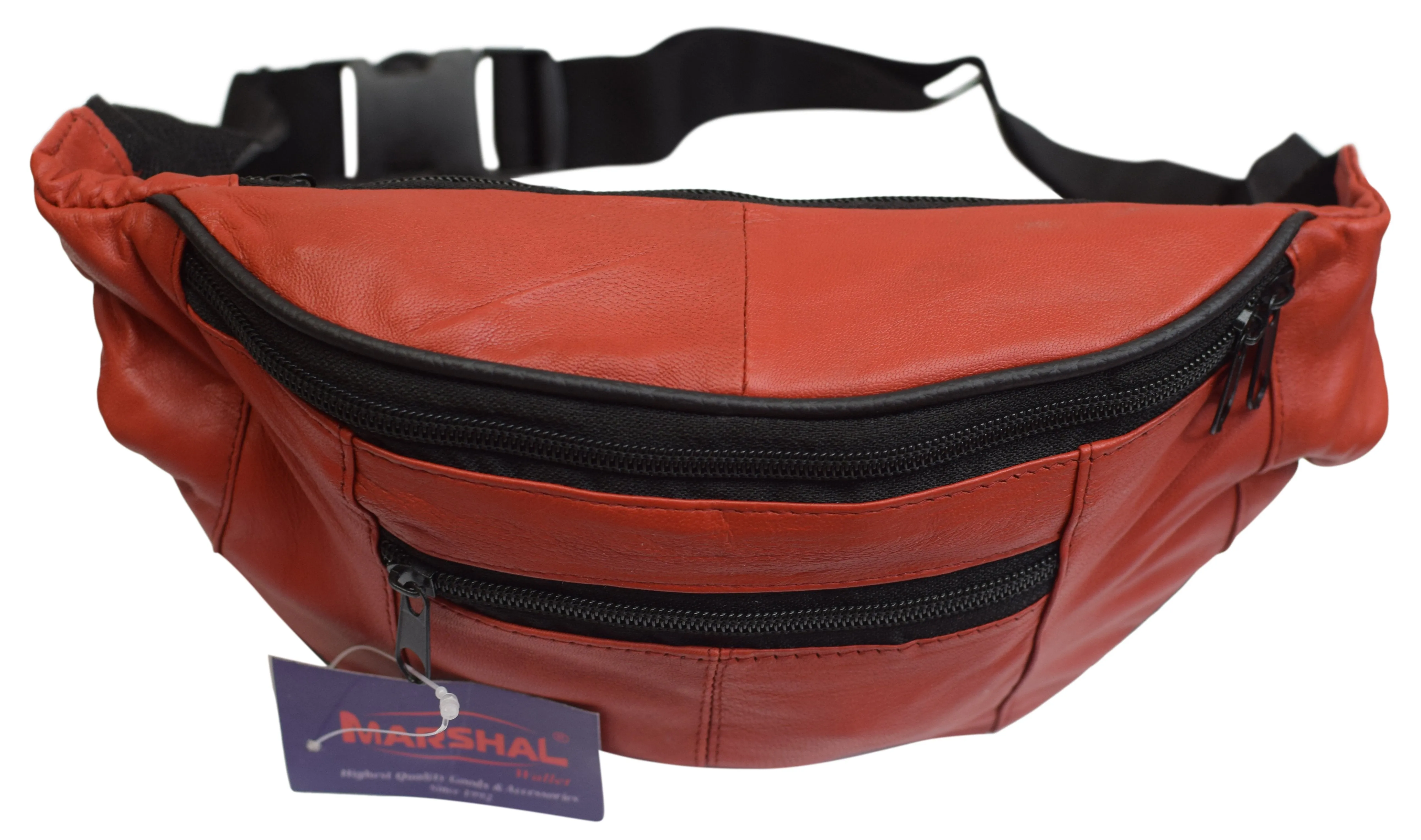 Genuine Leather Fanny Pack Pouch Waist Bag Slim Design 006 C