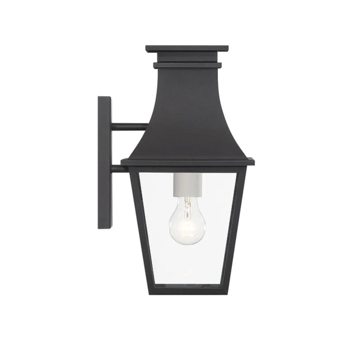 Gloucester 15 In. Outdoor wall lantern Black Finish