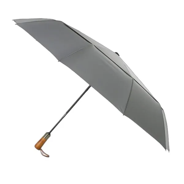 Grey Automatic Windproof Folding Umbrella