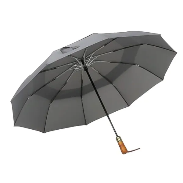 Grey Automatic Windproof Folding Umbrella