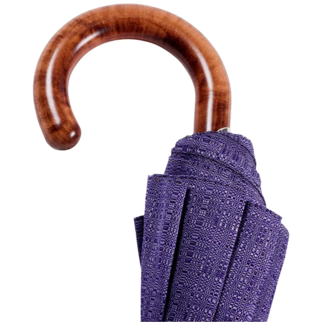 Imperial Purple Travel Umbrella with Maple Handle