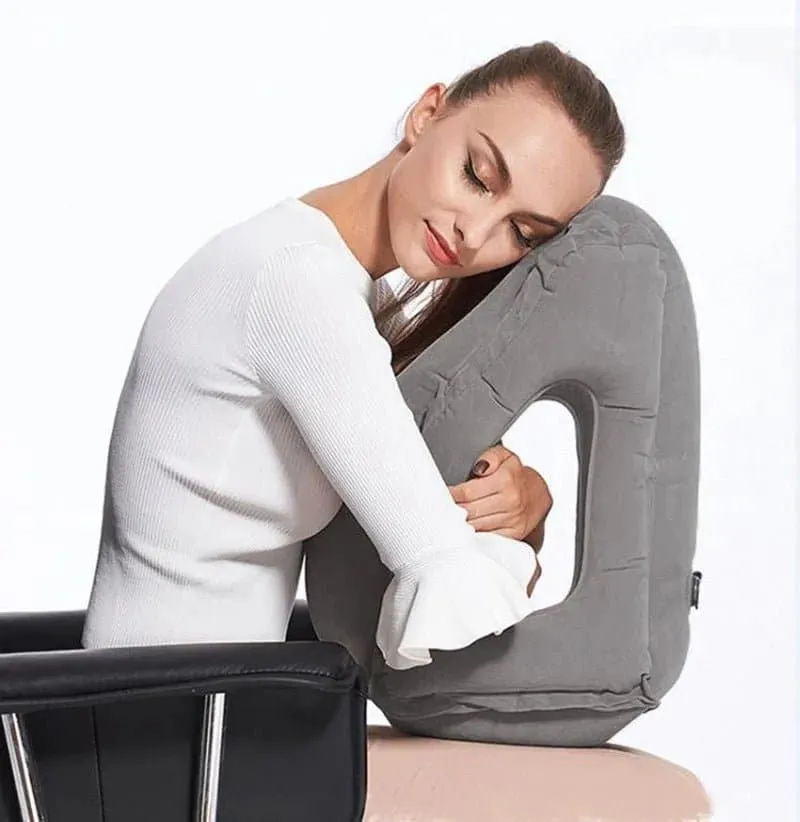 Inflatable PVC Travel Pillow - Cooling - Lightweight & Portable