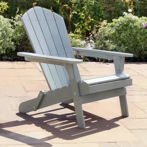 Jasmine Folding Chair in Light Grey