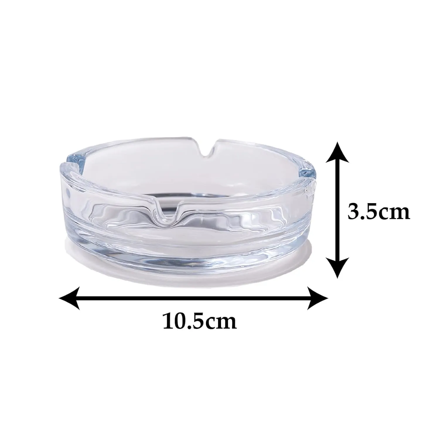 Kuber Industries Decorative Ash tray Stylish|Round Shape Pack of 10 (Transparent)