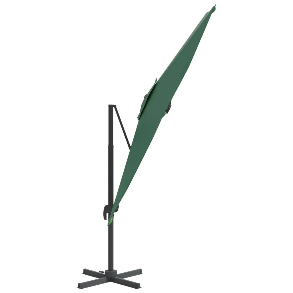 LED Cantilever Umbrella Green 400x300 cm