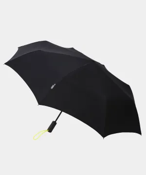 London Undercover Auto-Compact Umbrella in Black with Neon Strap