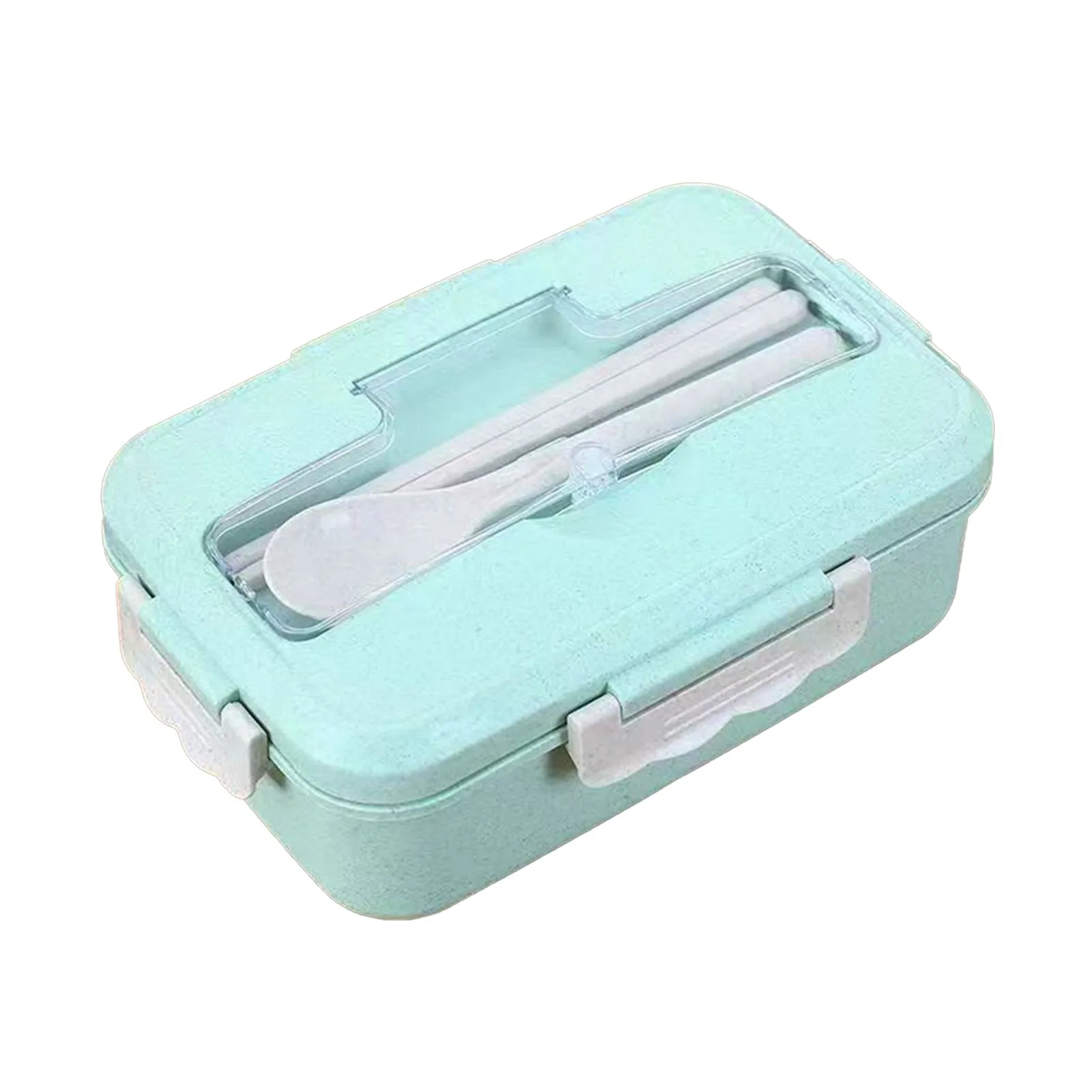 Malibu Essentials Bento Lunch Box Multi Compartments Environmentally Friendly in Color Aqua