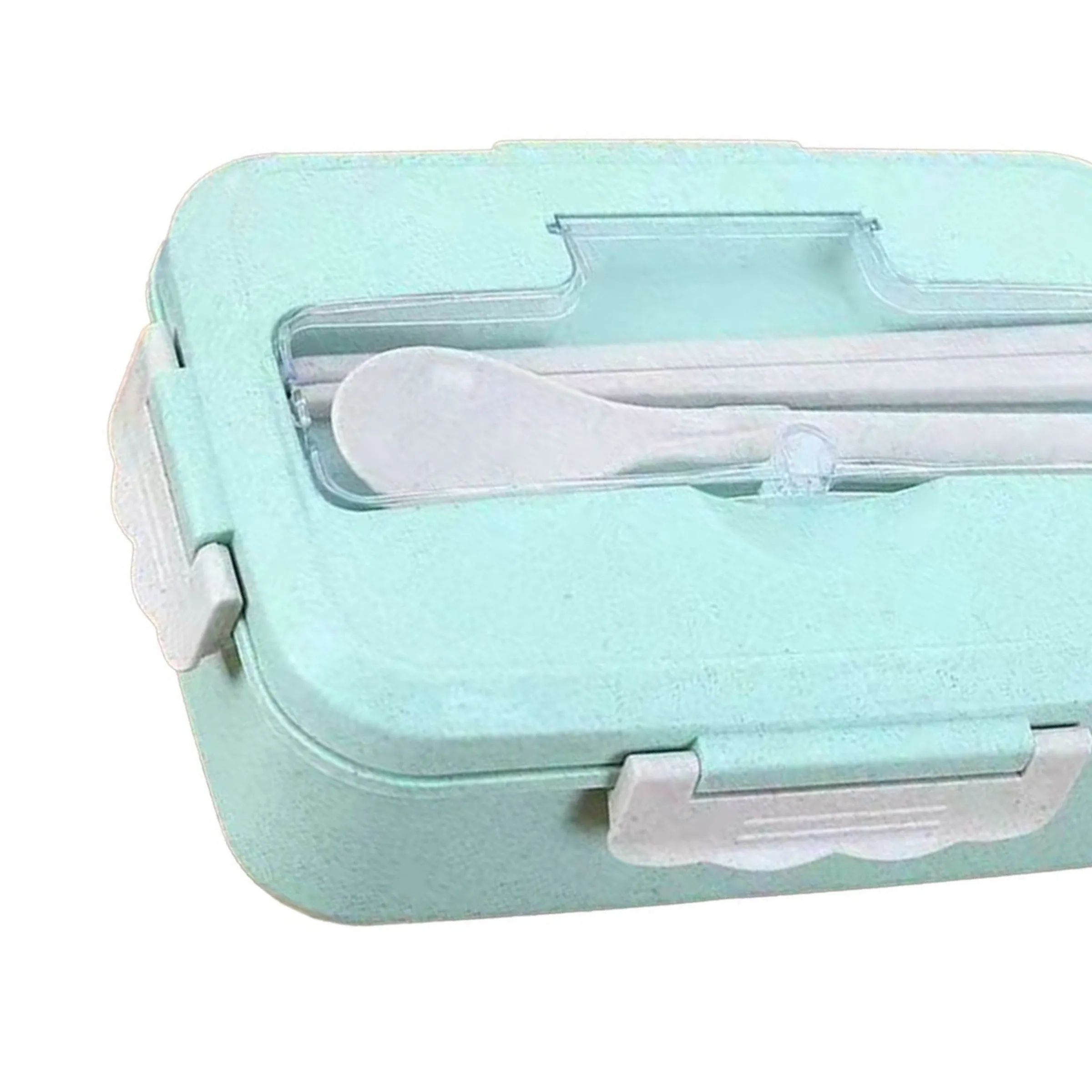 Malibu Essentials Bento Lunch Box Multi Compartments Environmentally Friendly in Color Aqua