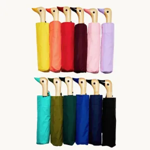 Multipack Solid Colours Compact Duck Umbrellas - 12 pcs