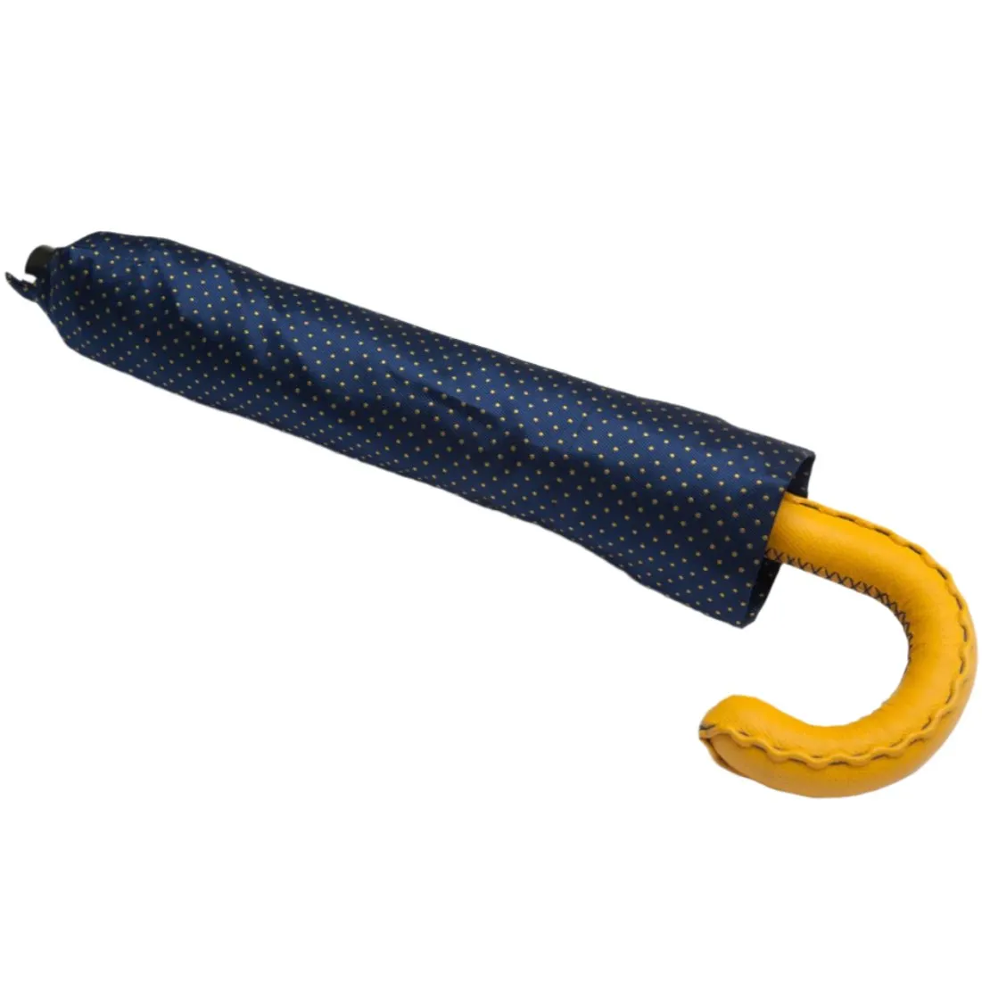 Navy Yellow-Dot Travel w/ Yellow Leather Handle