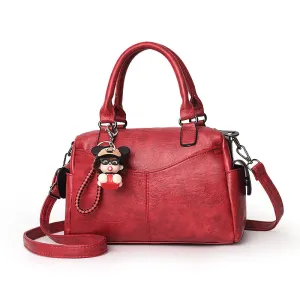 New European and American Fashion Cute Doll Handbag Solid Color Retro Practical Pillow Bag