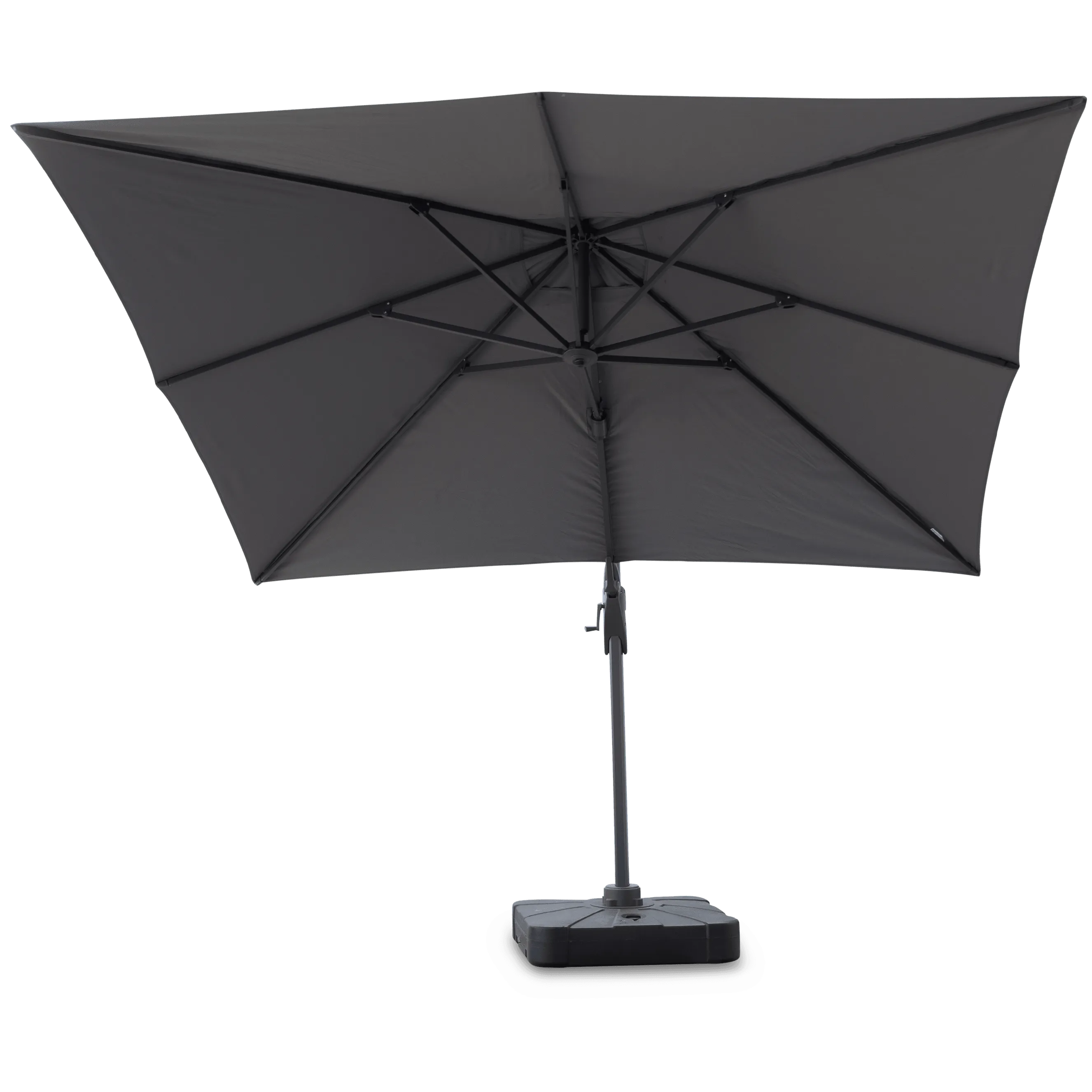 Oasis 3x3m Premium Outdoor Umbrella in Charcoal Olefin Fabric and Aluminium Frame