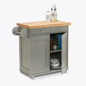 Portland Kitchen Island Grey