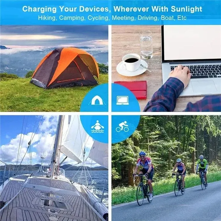 Practical 800W Foldable Solar 6 Panels Charger USB 5V